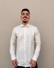 Camicia in lino beige