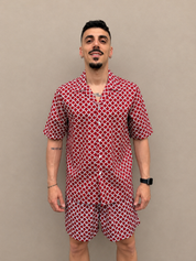 Coordinato camicia in cotone e costume da bagno V26