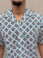 Coordinato camicia in cotone e costume da bagno V23