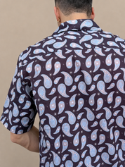 Coordinato camicia in cotone e costume da bagno V35