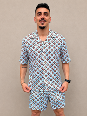 Coordinato camicia in cotone e costume da bagno V23
