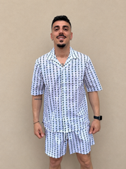 Coordinato camicia in cotone e costume da bagno V19