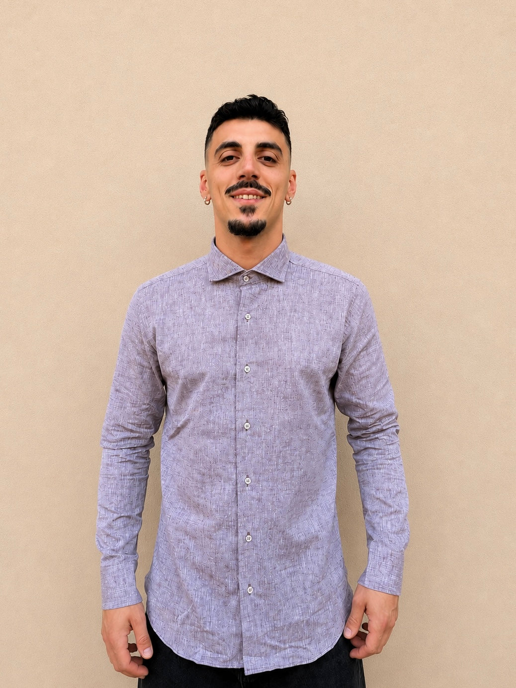 Camicia in lino moro