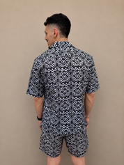 Coordinato camicia in cotone e costume da bagno V17