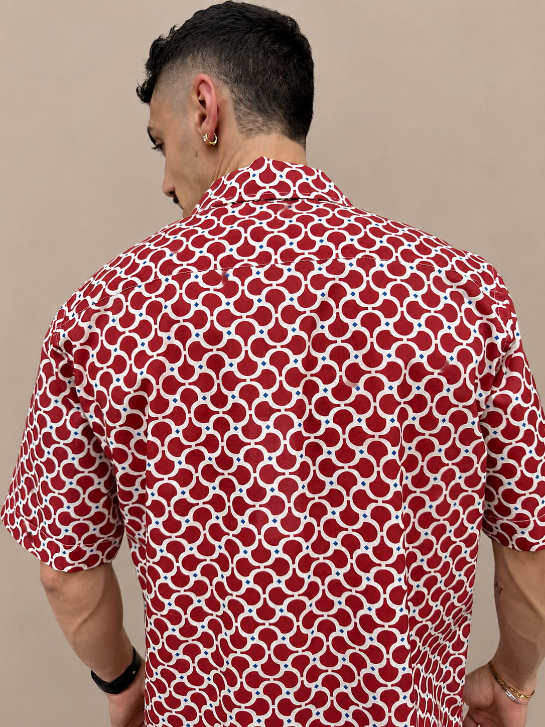 Coordinato camicia in cotone e costume da bagno V26