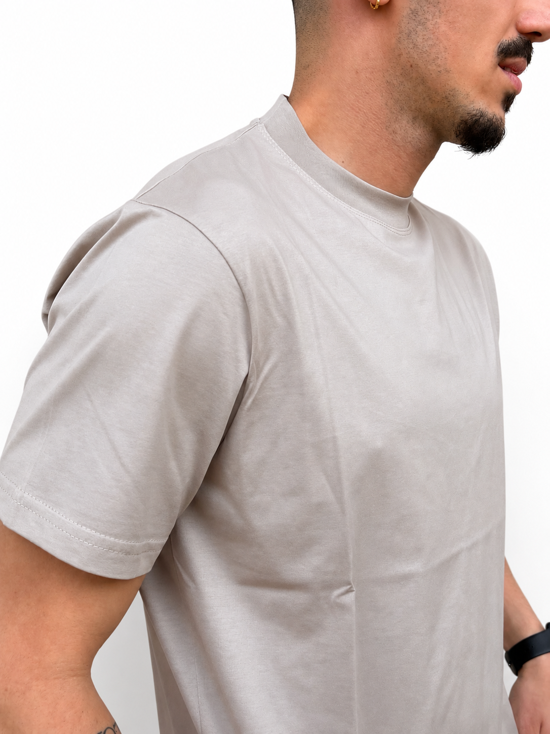 T-shirt filo di scozia sabbia