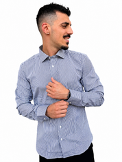Camicia a bastoncino nera