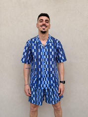 Coordinato camicia in cotone e costume da bagno V16