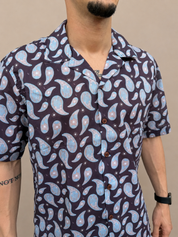 Coordinato camicia in cotone e costume da bagno V35
