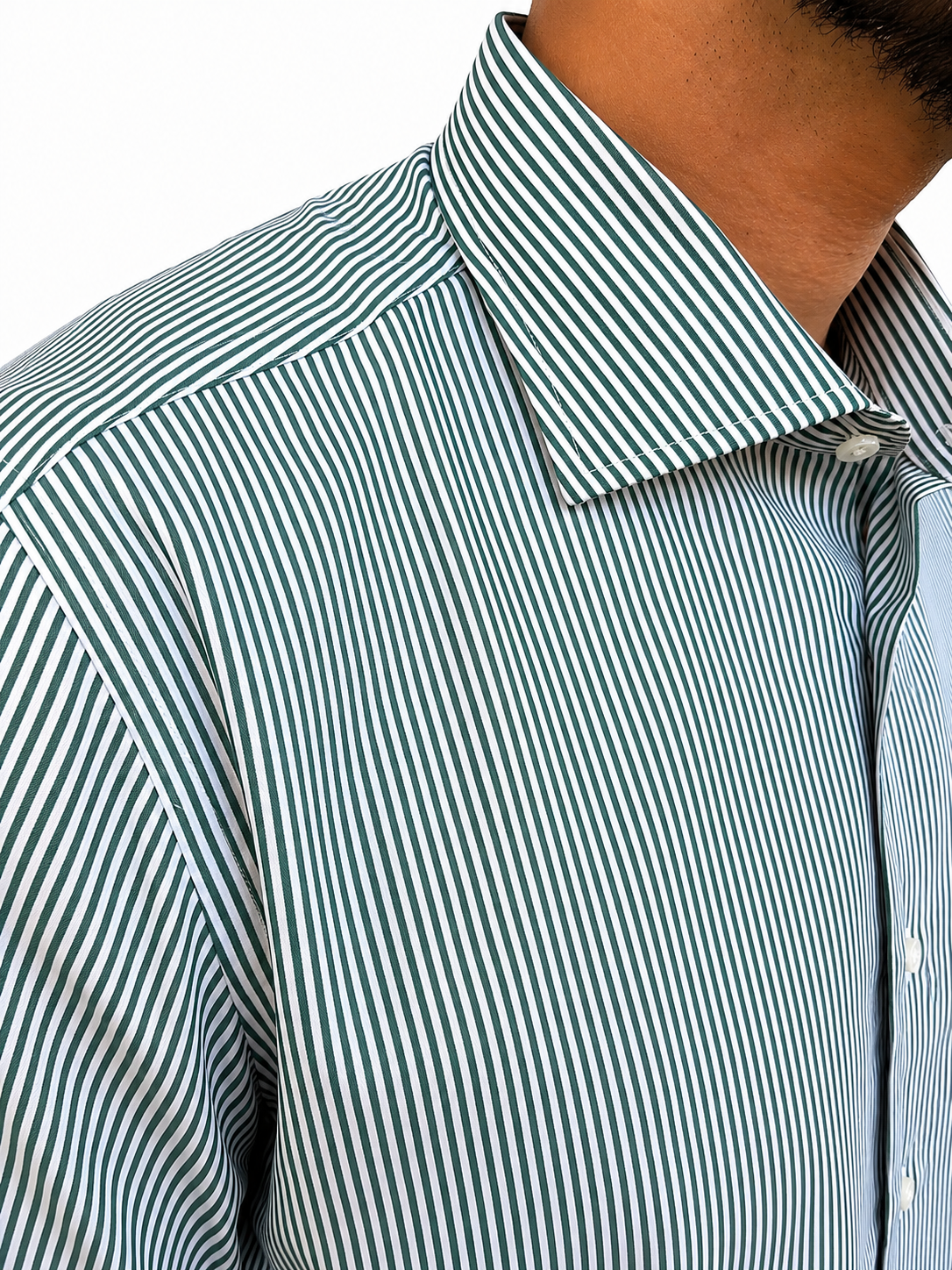 Camicia a bastoncino verde