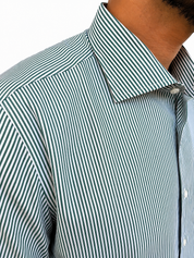 Camicia a bastoncino verde