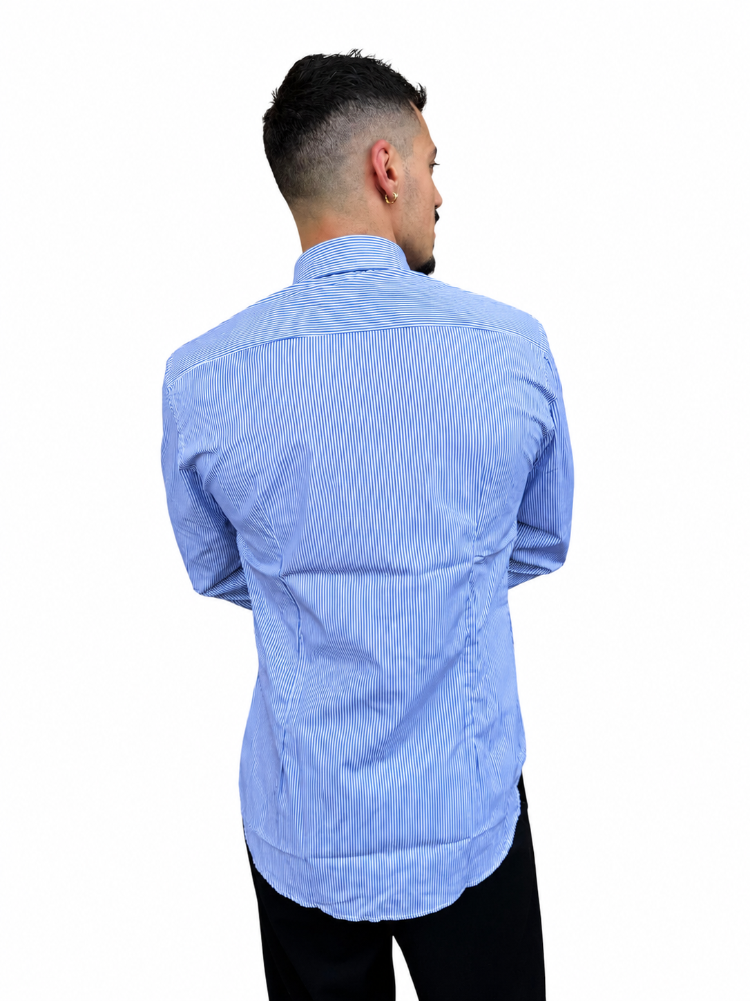 Camicia a bastoncino cielo