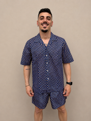 Coordinato camicia in cotone e costume da bagno V33
