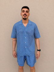 Coordinato camicia in cotone e costume da bagno V38