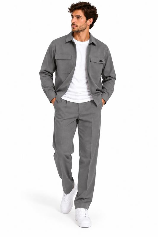 COMPLETO DISTRICT - CAMICIA E PANTALONE GRIGIO