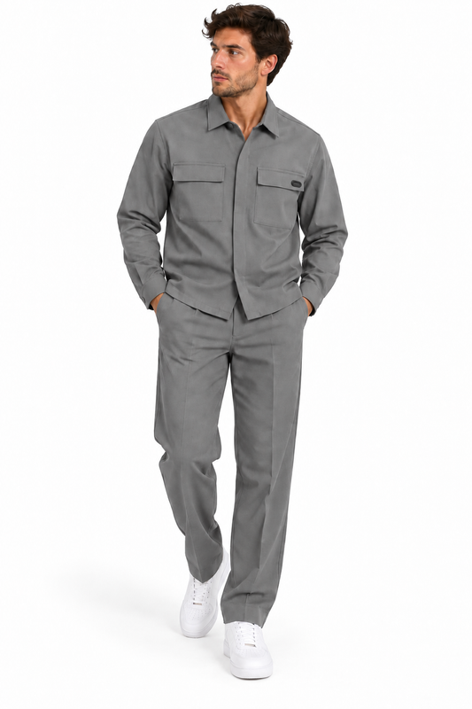 COMPLETO DISTRICT - CAMICIA E PANTALONE GRIGIO