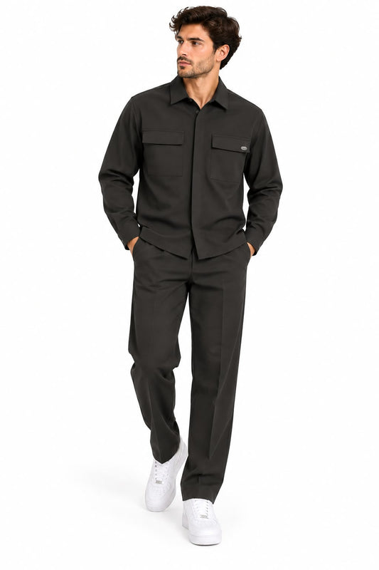 COMPLETO DISTRICT - CAMICIA E PANTALONE NERO
