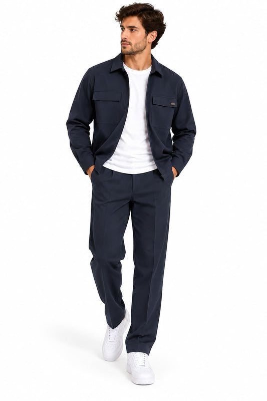 COMPLETO DISTRICT - CAMICIA E PANTALONE BLU NAVY