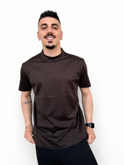 T-shirt filo di scozia moro