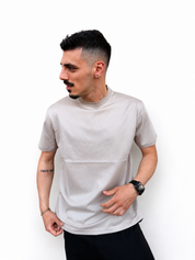T-shirt filo di scozia sabbia