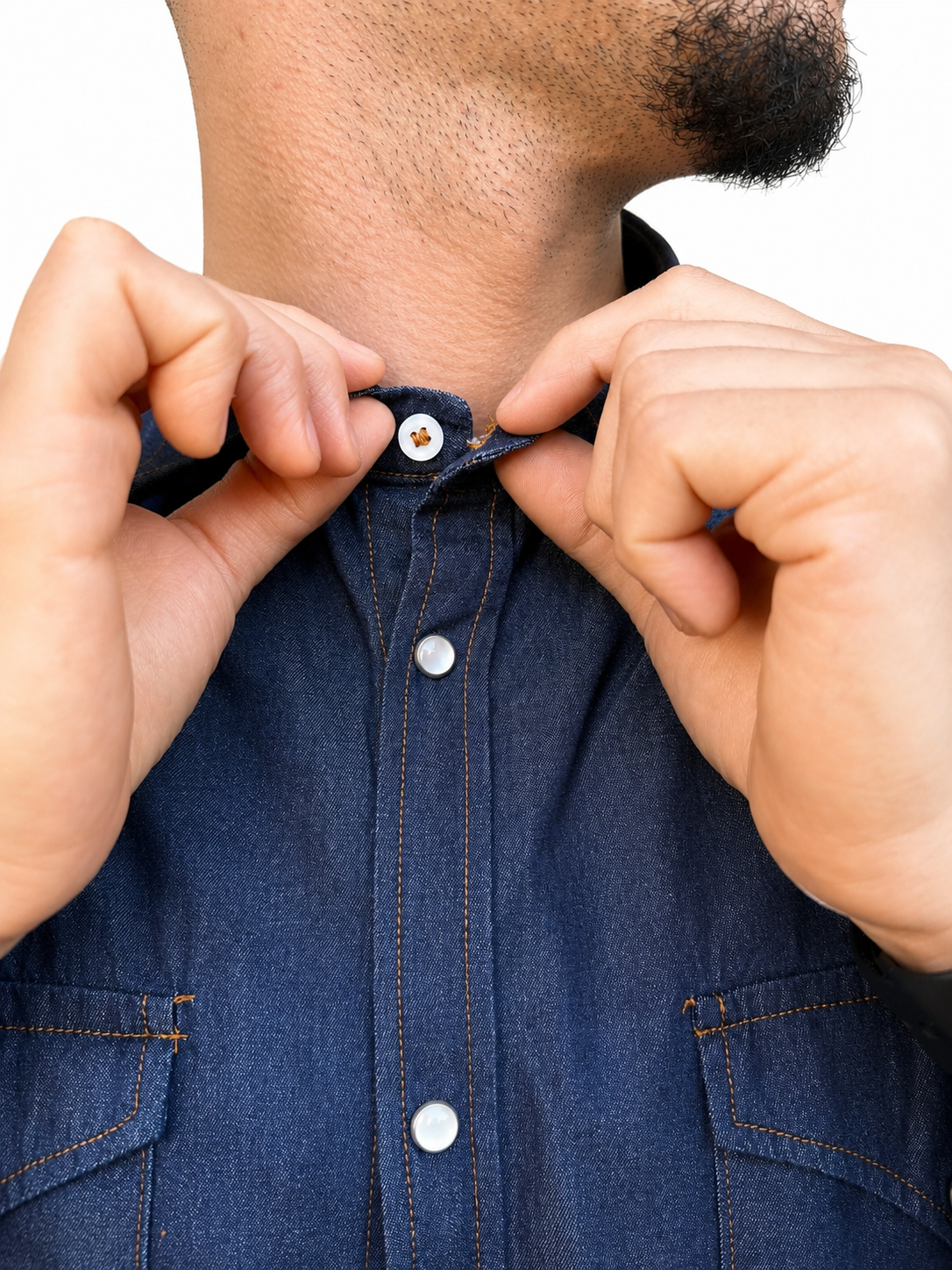 Camicia di jeans texana lavaggio scuro