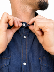 Camicia di jeans texana lavaggio scuro