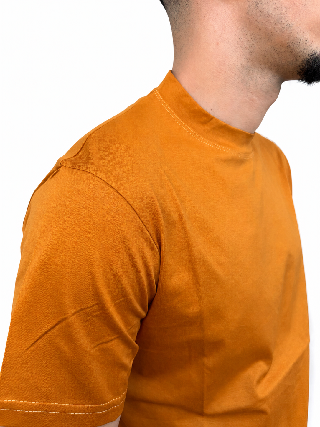 T-shirt filo di scozia senape