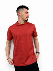 T-shirt filo di scozia mattone