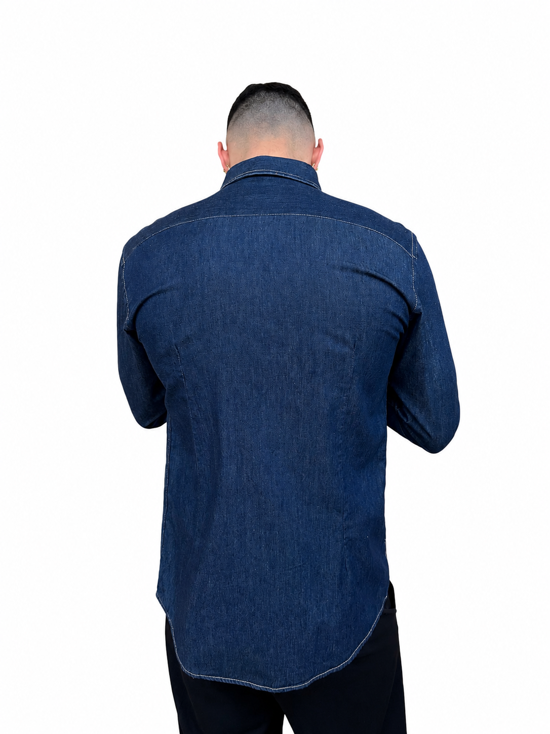 Camicia di jeans chambray lavaggio scuro
