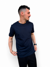 T-shirt cotone blu