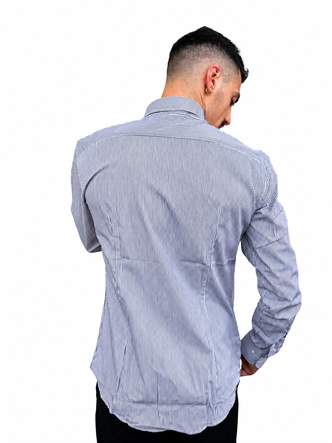 Camicia a bastoncino nera