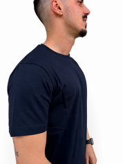 T-shirt cotone blu