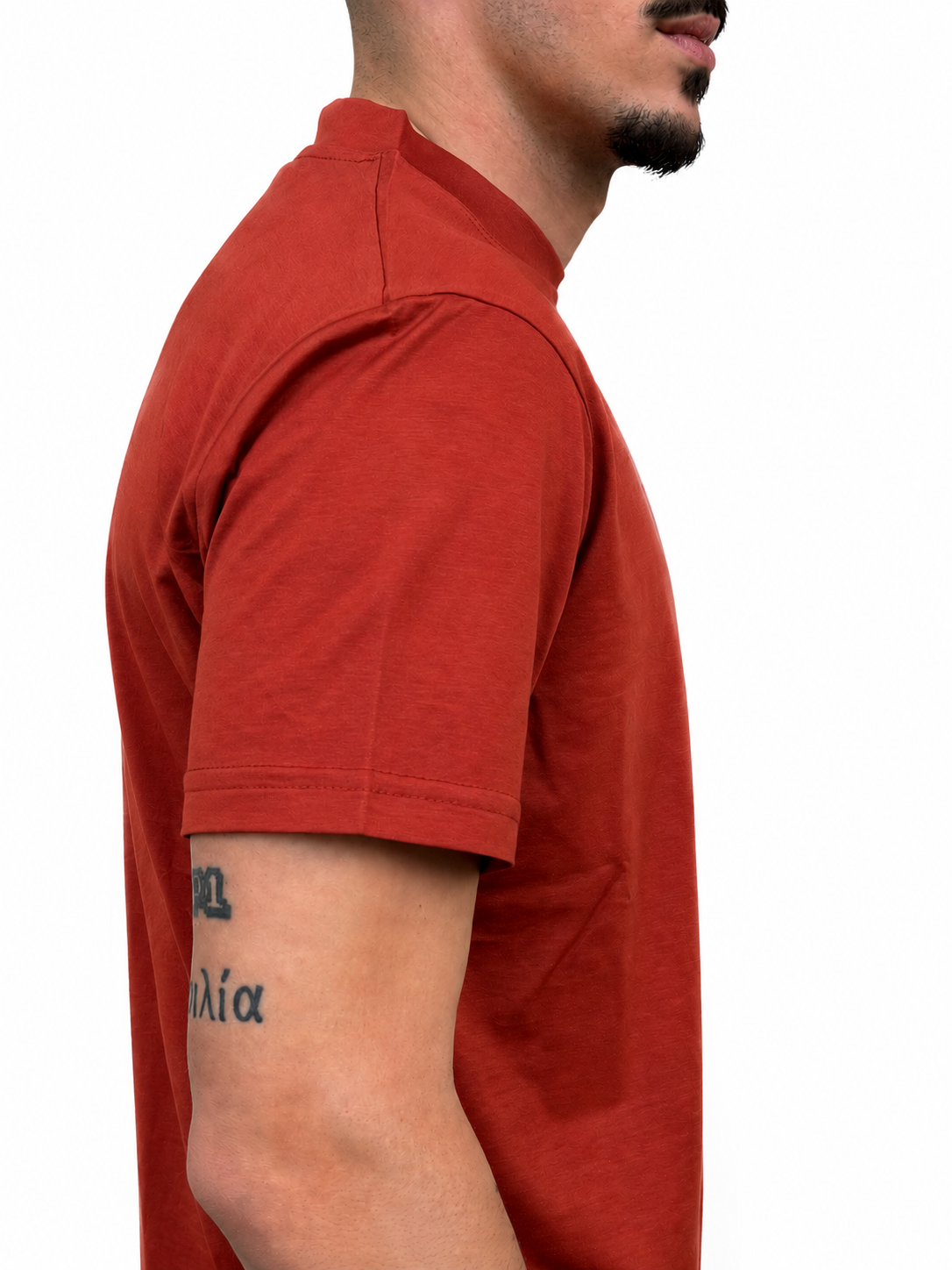 T-shirt filo di scozia mattone