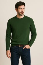Maglione Girocollo Linea Essentials Verde